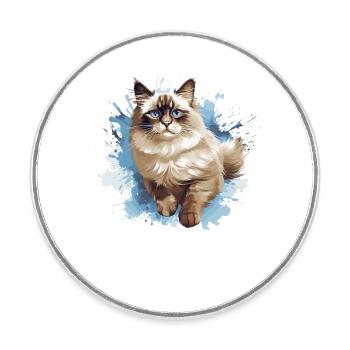 Ragdoll - Runder Kühlschrankmagnet - Weiß - Vorne
