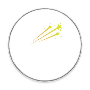 shooting stars, night sky, astronomy - Round  fridge magnet - white - Front