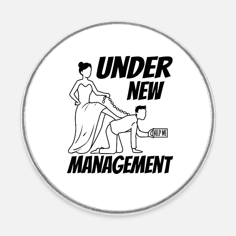 Sous une nouvelle direction - Magnet rond - blanc