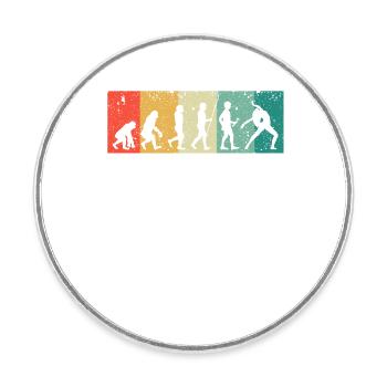 Tanzen Retro Tanzen Evolution des Menschen Tänzer - Runder Kühlschrankmagnet - Weiß - Vorne