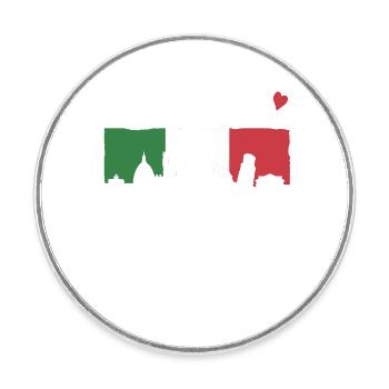 Ciao Bella - Round  fridge magnet - white - Front