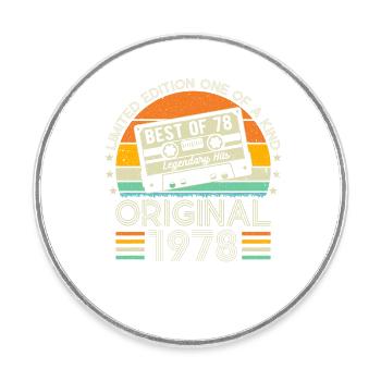 Vintage 1978 Birthday Surprise - Round  fridge magnet - white - Front