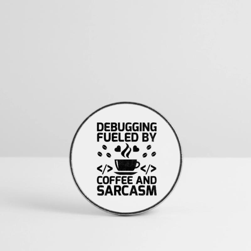 Café Codage Programmeur Codeur Développeur Nerd Coff Magnet rond