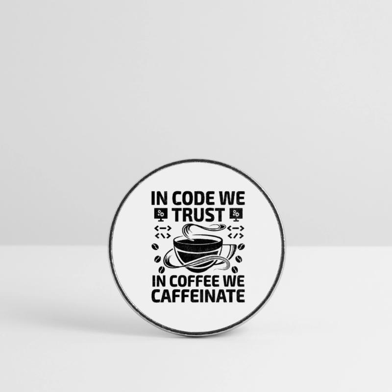 Café Codage Programmeur Codeur Développeur Nerd Coff Magnet rond