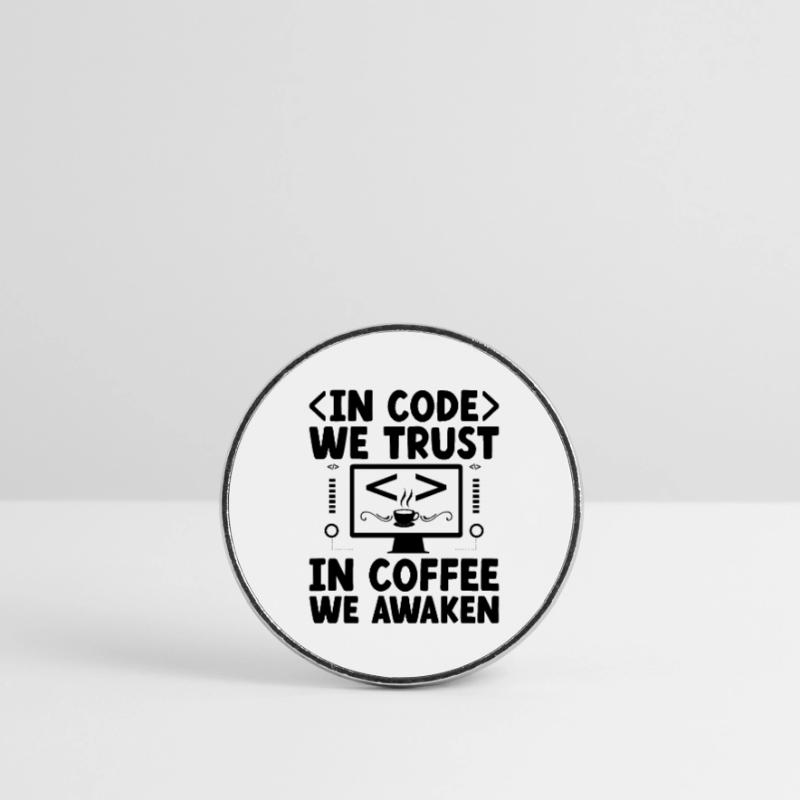 Café Codage Programmeur Codeur Développeur Nerd Coff Magnet rond