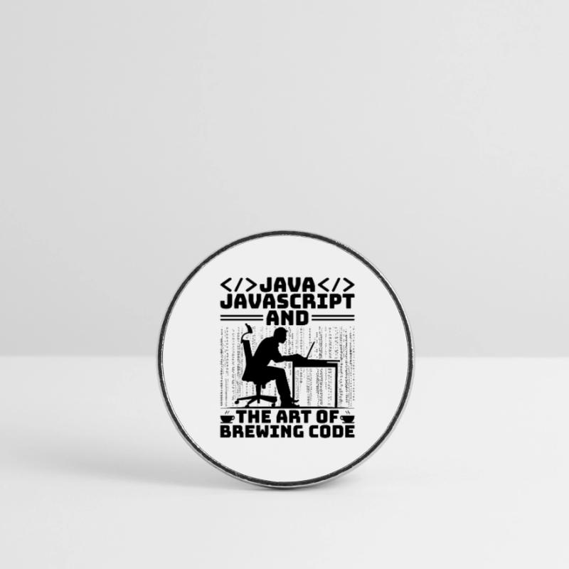 Café Codage Programmeur Codeur Développeur Nerd Coff Magnet rond