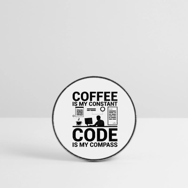 Coffee Coding Programmer Coder Developer Nerd Coff Round  fridge magnet