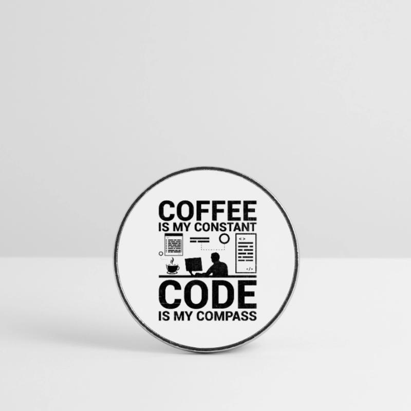 Kaffee-Codierung Programmierer Programmierer Entwickler Nerd Coff Runder Kühlschrankmagnet