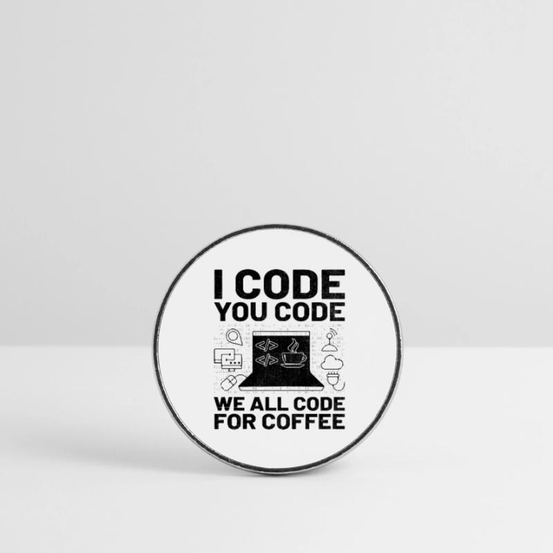 Kaffee-Codierung Programmierer Programmierer Entwickler Nerd Coff Runder Kühlschrankmagnet