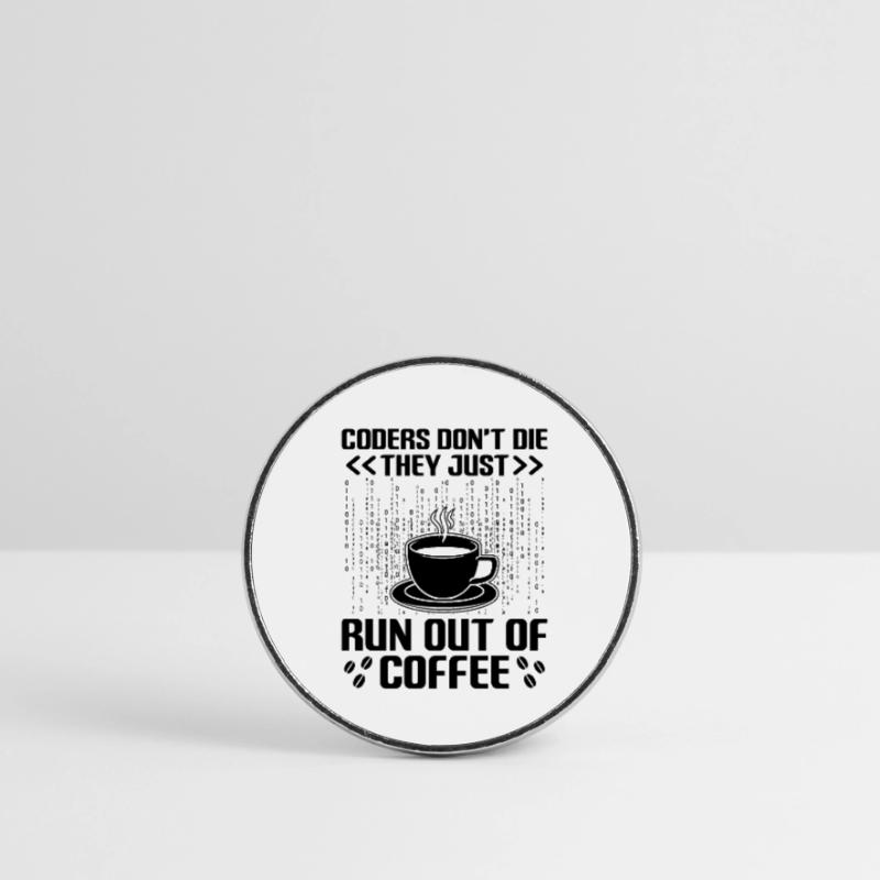 Coffee Coding Programmer Coder Developer Nerd Coff Round  fridge magnet