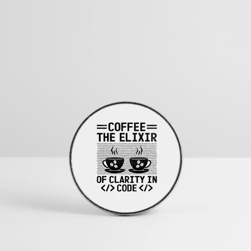 Café Codage Programmeur Codeur Développeur Nerd Coff Magnet rond