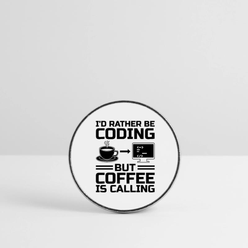 Kaffee-Codierung Programmierer Programmierer Entwickler Nerd Coff Runder Kühlschrankmagnet