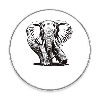 Elephant, Elephant, Animal, Zoo, Africa, Safari, Savannah - Round  fridge magnet - white - Front
