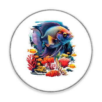 Angelfish - Magnet rond - blanc - Devant