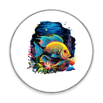 Angelfish - Magnet rond - blanc - Devant
