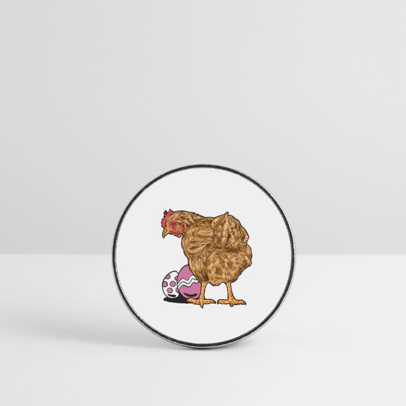 Chicken, Poultry, Poultry, Eggs, Egg, Easter, Easter Egg Round  fridge magnet