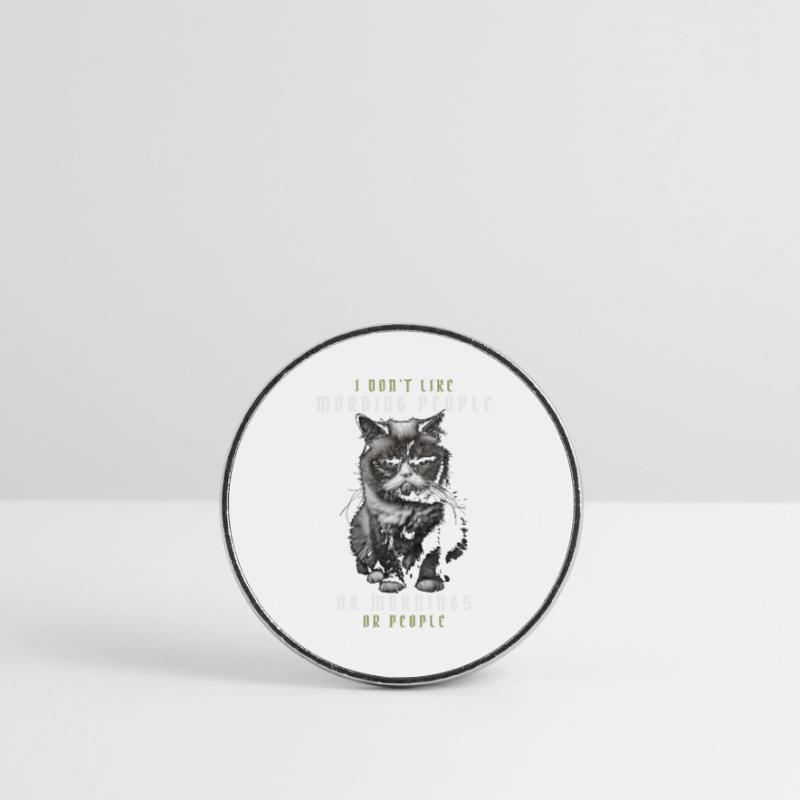 Ich mag keine Morgenmenschen oder Morgenmenschen oder Menschen Runder Kühlschrankmagnet