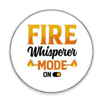 Fire Baton Fire Dance Fire Dancer Fire Dancer - Round  fridge magnet - white - Front