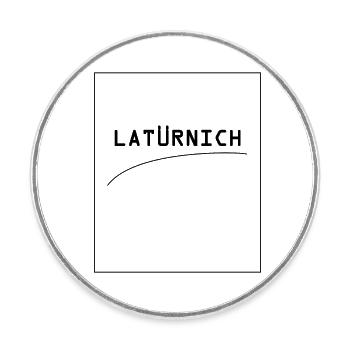 latürnich schwarz - Runder Kühlschrankmagnet - Weiß - Vorne