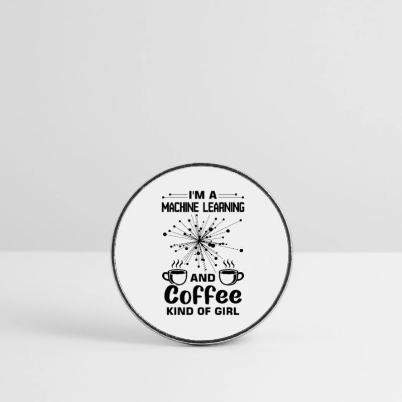 Machine Learning Algorithmen KI Datenanalyst Runder Kühlschrankmagnet