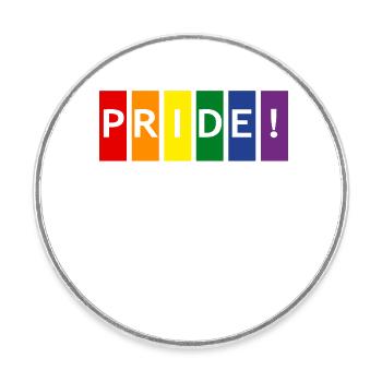 Couleurs de la fierté - Magnet rond - blanc - Devant