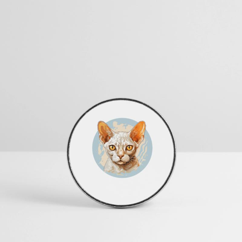 Devon Rex Kätzchen Devon Rex Katze Runder Kühlschrankmagnet
