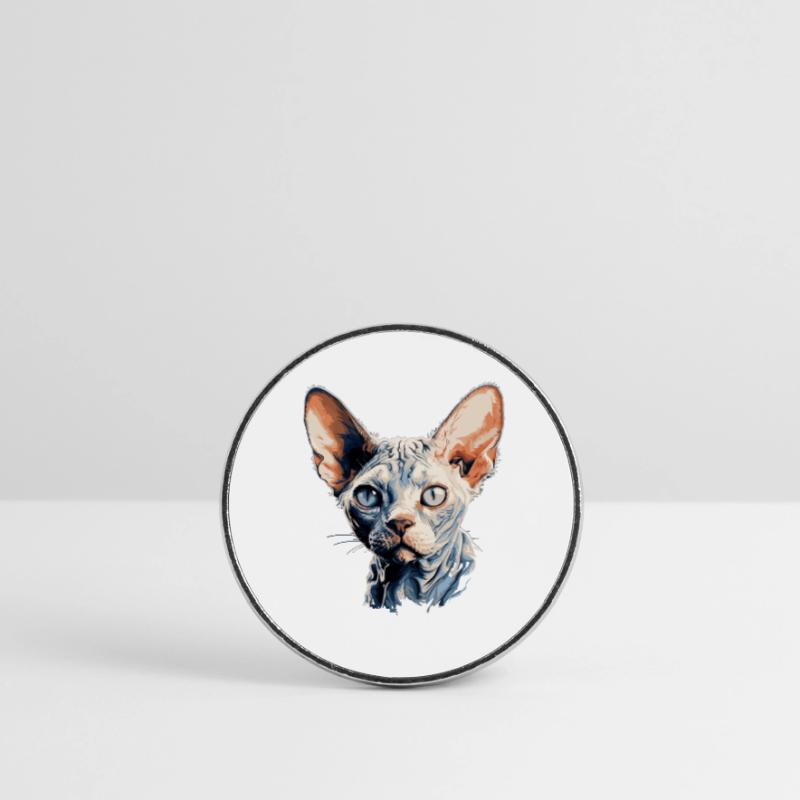 Chaton Devon Rex Chat Devon Rex Magnet rond