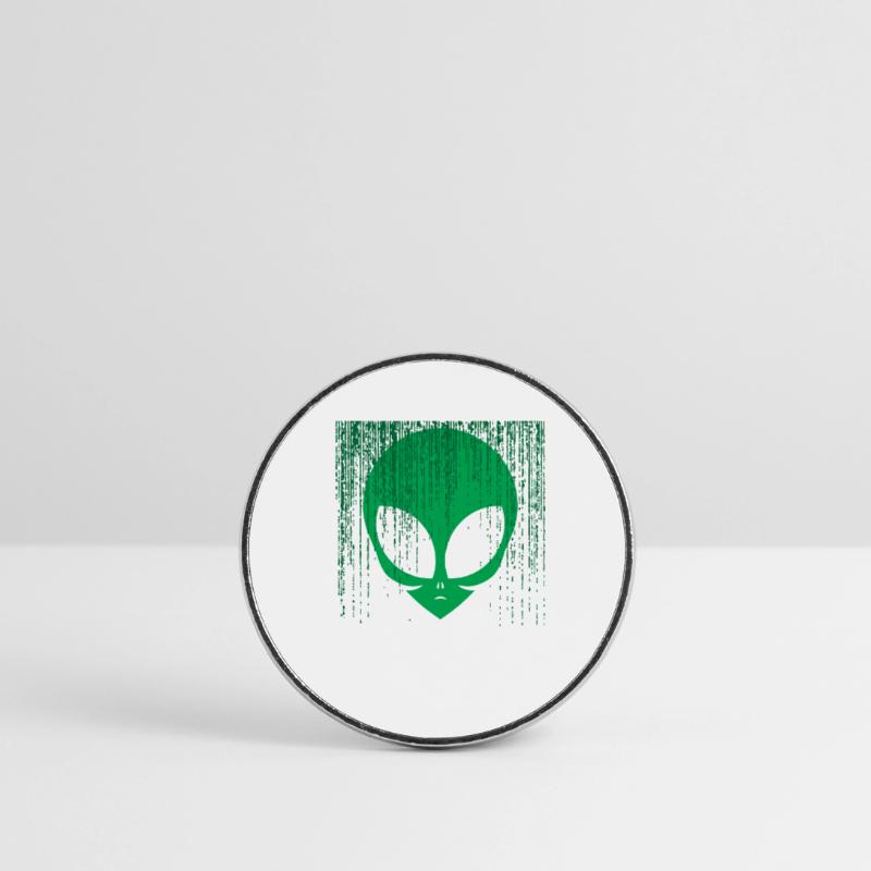 Extraterrestrial Algorithms Codes Effect Alien Pun Round  fridge magnet