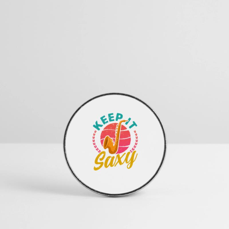 Keep It Saxy Unique Statement For Round  fridge magnet