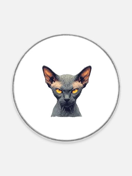 Sphynx Kätzchen Sphynx Katze - Runder Kühlschrankmagnet - Weiß