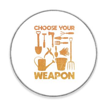 Choisissez vos outils - Magnet rond - blanc - Devant