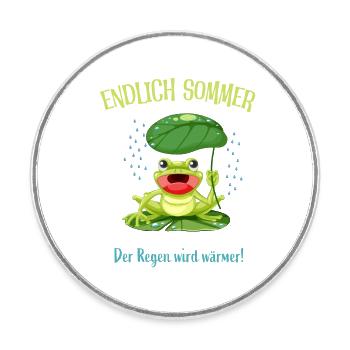 Summer at last - Round  fridge magnet - white - Front
