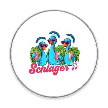 Schlager - Runder Kühlschrankmagnet - Weiß - Vorne