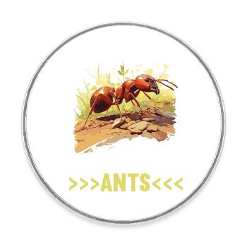 Ant Ameisen Ameise - Runder Kühlschrankmagnet - Weiß - Vorne