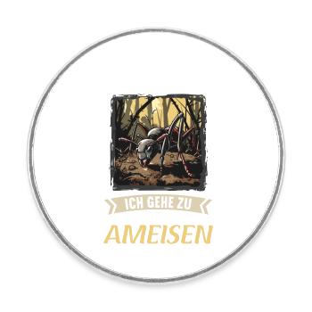 Ant Ameisen Ameise - Runder Kühlschrankmagnet - Weiß - Vorne