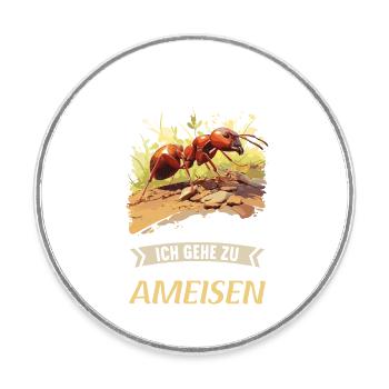 Ant Ameisen Ameise - Runder Kühlschrankmagnet - Weiß - Vorne