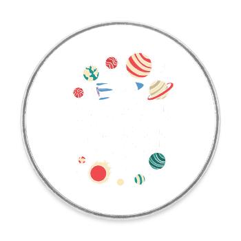 School 1st Grade - Round  fridge magnet - white - Front