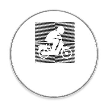Moped moped scooter moped moped driver tshirt moped - Round  fridge magnet - white - Front