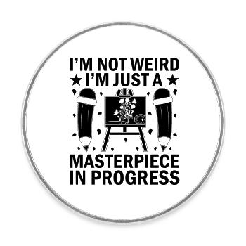 Art Teacher School Teacher Funny Art Teachers Scho - Round  fridge magnet - white - Front