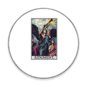 Tarotkarten Tarotkarte 20 Judgment Gericht - Runder Kühlschrankmagnet - Weiß - Vorne