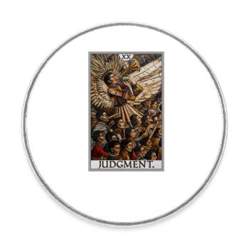 Tarotkarten Tarotkarte 20 Judgment Gericht - Runder Kühlschrankmagnet - Weiß - Vorne