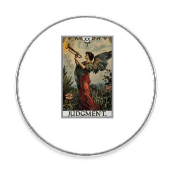 Tarotkarten Tarotkarte 20 Judgment Gericht - Runder Kühlschrankmagnet - Weiß - Vorne