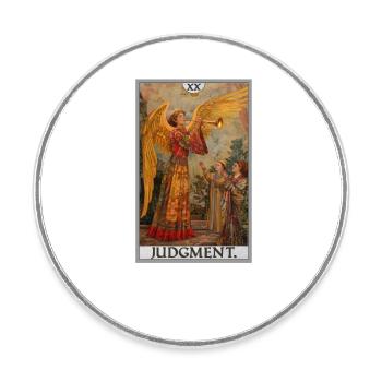 Tarotkarten Tarotkarte 20 Judgment Gericht - Runder Kühlschrankmagnet - Weiß - Vorne