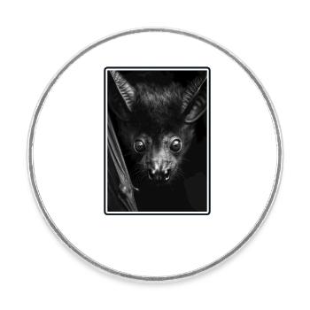 Bat Fledermäuse Fledermaus - Runder Kühlschrankmagnet - Weiß - Vorne