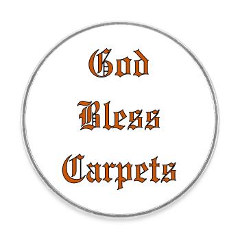 GodBlessCarpets - Magnet rond - blanc - Devant