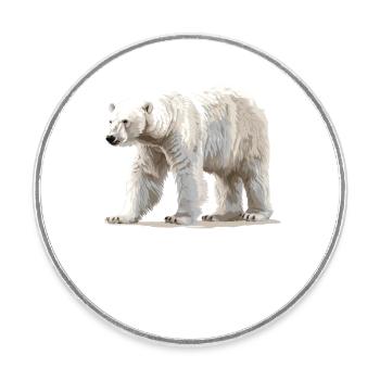 Polar Bear Eisbären Eisbär - Runder Kühlschrankmagnet - Weiß - Vorne