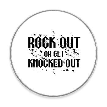Heavy Metal Trash Metal Metalhead Musique - Magnet rond - blanc - Devant
