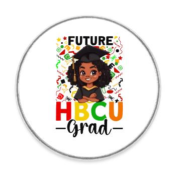 Future HBCU - Runder Kühlschrankmagnet - Weiß - Vorne