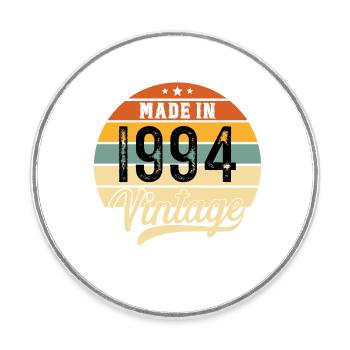 Vintage 1994 Birthday Gift - Round  fridge magnet - white - Front