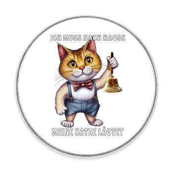 MY CAT RINGS - Round  fridge magnet - white - Front